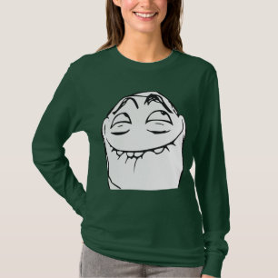 PFFTCHの笑う激怒の顔の漫画のミーム Tシャツ