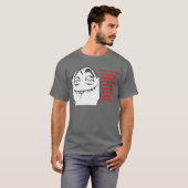 PFFTCHの笑う激怒の顔の漫画のミーム Tシャツ (正面フル)