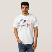 PFFTCHの笑う激怒の顔の漫画のミーム Tシャツ (正面フル)