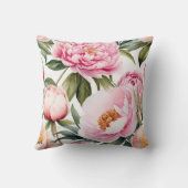 Pfingstrosen rosa - Aquarell-Design |  クッション (裏面)