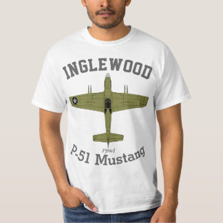 Pfive1 P-51のムスタングInglewood Tシャツ