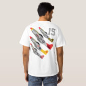 Pfive1 P-51 "第15空軍" Tシャツ (裏面フル)