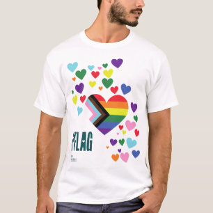 PFLAGプライドシャツ白の背景 Tシャツ