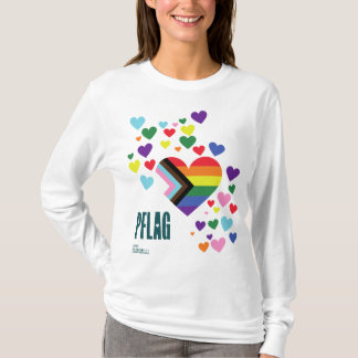 PFLAGプライドシャツ白の背景 Tシャツ