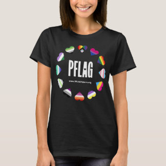 PFLAG Fishersプライド – 白色ロゴ – 白色URL Tシャツ