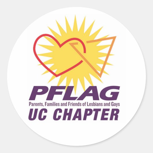 PFLAG UC Sticker ラウンドシール (正面)