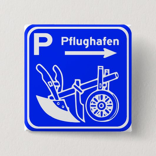 Pflughafen Schildのハイウェーの印 缶バッジ (正面)