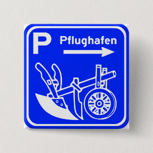 Pflughafen Schildのハイウェーの印 缶バッジ