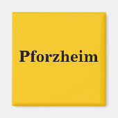 Pforzheim  Magnet Schild Gold Gleb マグネット (正面)