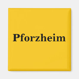 Pforzheim  Magnet Schild Gold Gleb マグネット