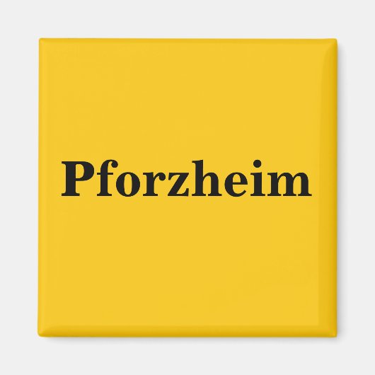 Pforzheim  Magnet Schild Gold Gleb マグネット (正面)