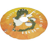 Pfote Glücksklee - Glück läuft auf vier Pfoten ブラッシュドポリエステルツリースカート (アングル)