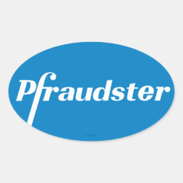 Pfradoster - Pfizerロゴクラシックパロディのステッカー 楕円形シール