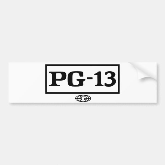 PG-13ステッカー バンパーステッカー (正面)