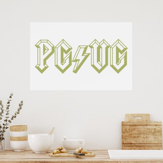PG/VG緑 ポスター (キッチン)
