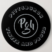 Pghインツァー収集可能ヴィンテージ衣料鋼メタル 缶バッジ (正面)