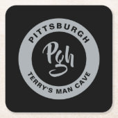 PGHスポーツインツァーカスタムバーウェアドリンク スクエアペーパーコースター (正面)
