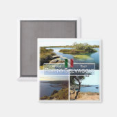 PGL002 PORTO SELVAGGIO, Apulia，イタリア，冷蔵庫 マグネット (正面/裏面)