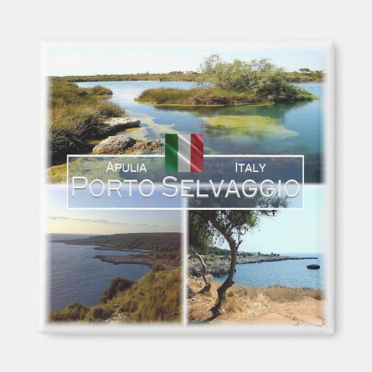 PGL002 PORTO SELVAGGIO, Apulia，イタリア，冷蔵庫 マグネット (正面)