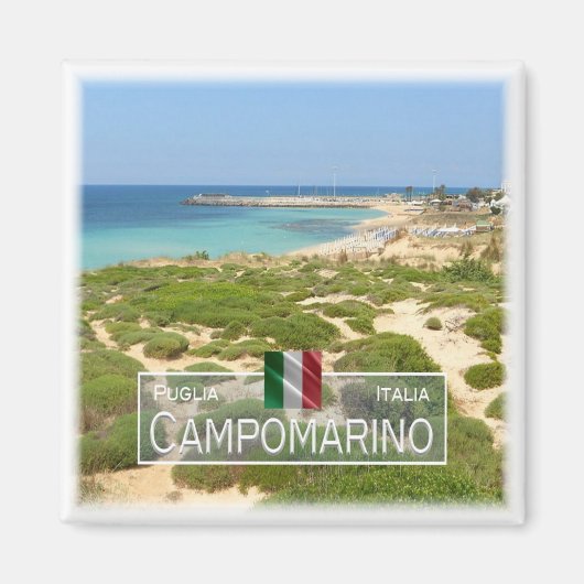 PGL007 CAMPOMARINO DI MARUGGIO, Apulia,冷蔵庫 マグネット (正面)
