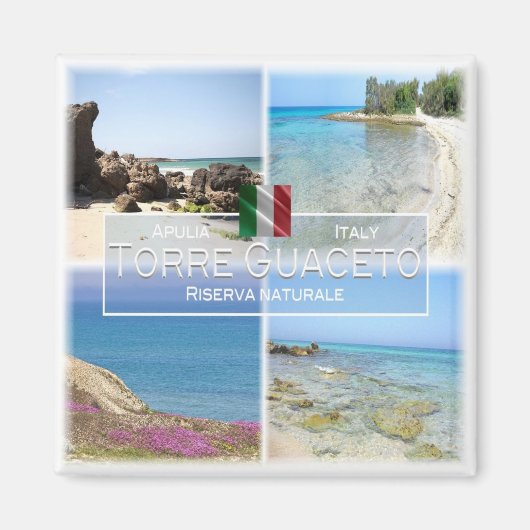 PGL010 TORRE GUACETO, Apulia,イタリア,冷蔵庫 マグネット (正面)