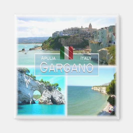 PGL012 GARGANO, VIESTE, Apulia，イタリア，冷蔵庫 マグネット (正面)