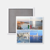 PGL017 GALLIPOLI, SALENTO, Apulia, APULIA冷蔵庫 マグネット (正面/裏面)