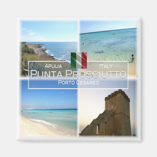 PGL022 PUNTA PROSCIUTTO, Apulia,冷蔵庫 マグネット (正面)