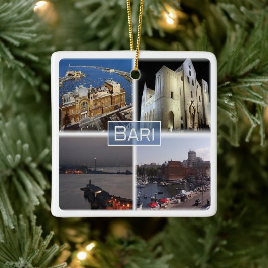 PGL023 BARI, Apulia,イタリア,ヨーロッパ, セラミックオーナメント (ツリー)