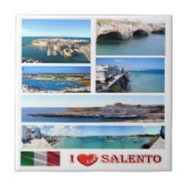 PGL025 SALENTO I Love, Apulia，イタリア， タイル (正面)