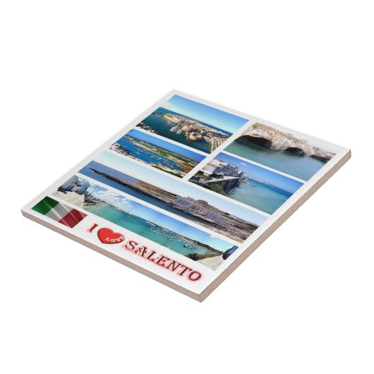 PGL025 SALENTO I Love, Apulia，イタリア， タイル (側面)