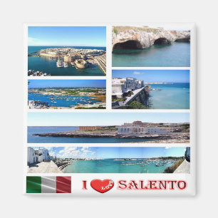 PGL025 SALENTO I Love, Apulia,イタリア,冷蔵庫 マグネット