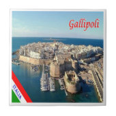PGL032 GALLIPOLI, SALENTO,旧市街, タイル (正面)