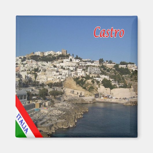 PGL033 CASTR0, SALENTO, Apulia,イタリア,冷蔵庫 マグネット (正面)