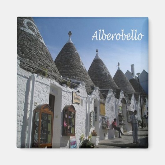PGL042 ALBEROBELLO, I TRULLI, Apulia,冷蔵庫 マグネット (正面)