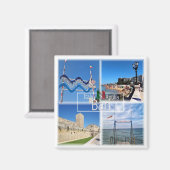 PGL044 BARI,ビーチペインe pomodoro,冷蔵庫 マグネット (正面/裏面)