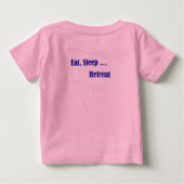 PGR, PG Retreat "食べる、寝る、リトリート" ベビーTシャツ (裏面)