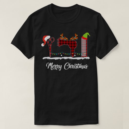 Phおもしろい美容師メリークリスマスパジャマコステ Tシャツ (デザイン正面)