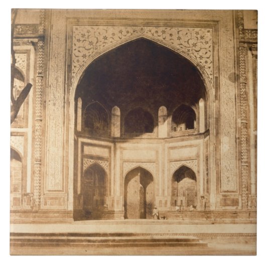 「PHで図解入りの、写真付きのなタージ・マハルの外、おそらく タイル (正面)