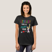 Phライブラリクルー先生新学期図書館員 Tシャツ (正面フル)