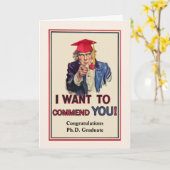 Ph.Dのためのお祝い。 卒業生、米国市民 カード (黄色い花)