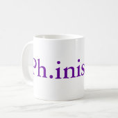 Ph.inishe.d 15のozのマグ コーヒーマグカップ (正面左)