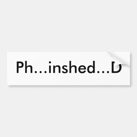 PH… inshed… Dのバンパーステッカー バンパーステッカー (正面)