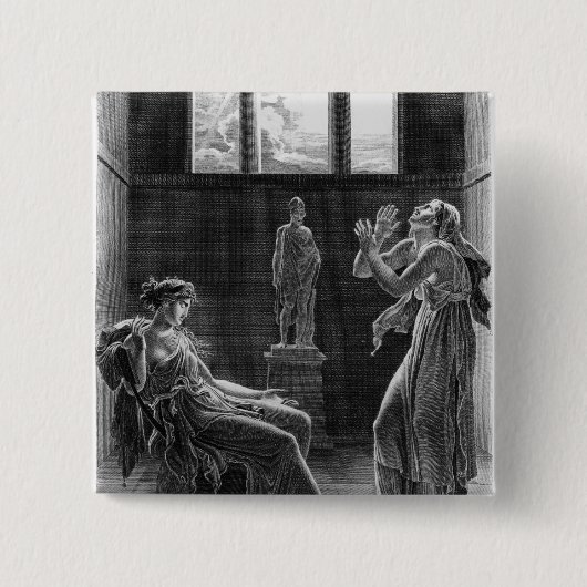 PhaedraおよびOenoneの行為Iからのイラストレーション 缶バッジ (正面)