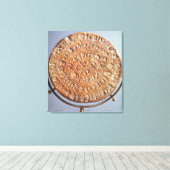 Phaistosディスク(重要性は不明) キャンバスプリント (インサイチュ (ウッドフロア))