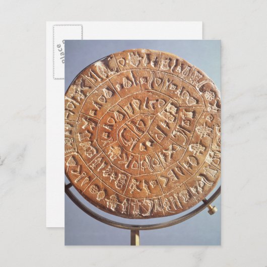 Phaistosディスク(重要性は不明) ポストカード (正面/裏面)