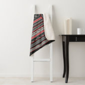 Phaistos Ritual: Minoan Black & Red Sherpa Blanket シェルパブランケット (インサイチュ)