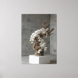 Phalaenopsis White × Driftwood – Ascending Flow キャンバスプリント