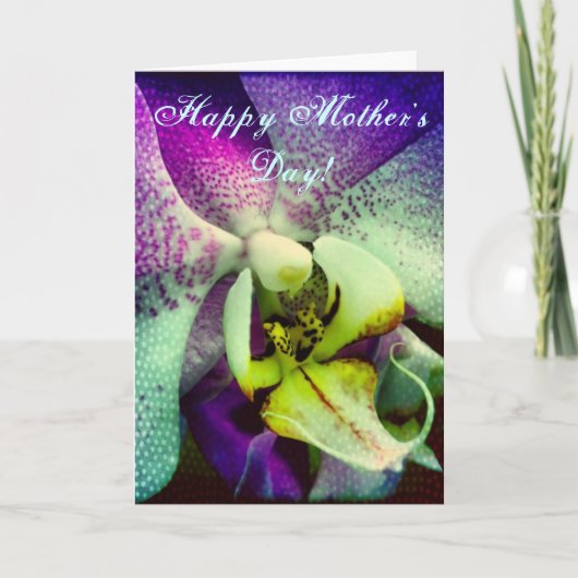 Phalenopsisの蘭の幸せな母の日カード カード (正面)