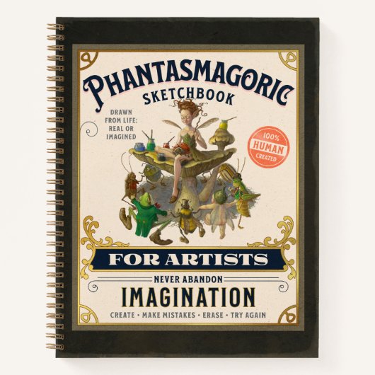 “Phantasmagoric Sketchbook” 8.5 x 11" ノートブック (正面)